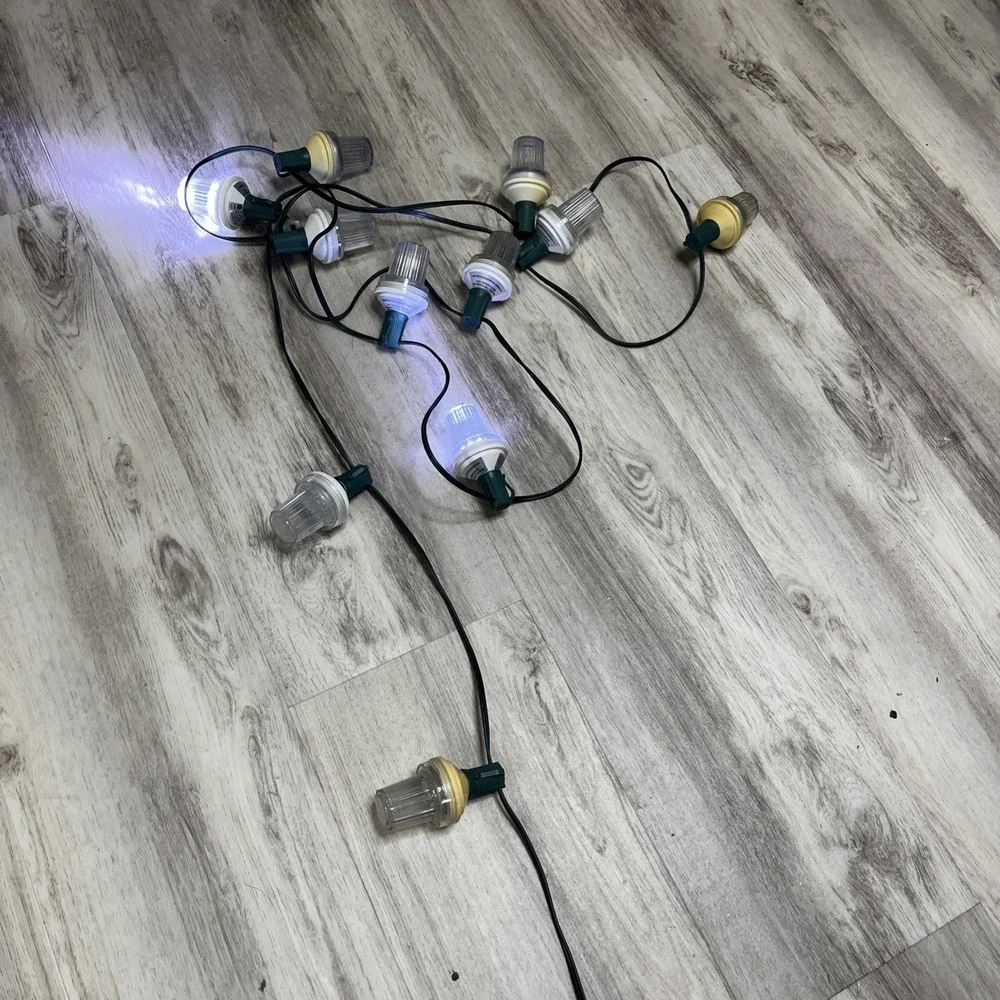 17 Pcs 120v Strobe C9 Christmas Lights Outdoor Waterproof LED Incandescent White